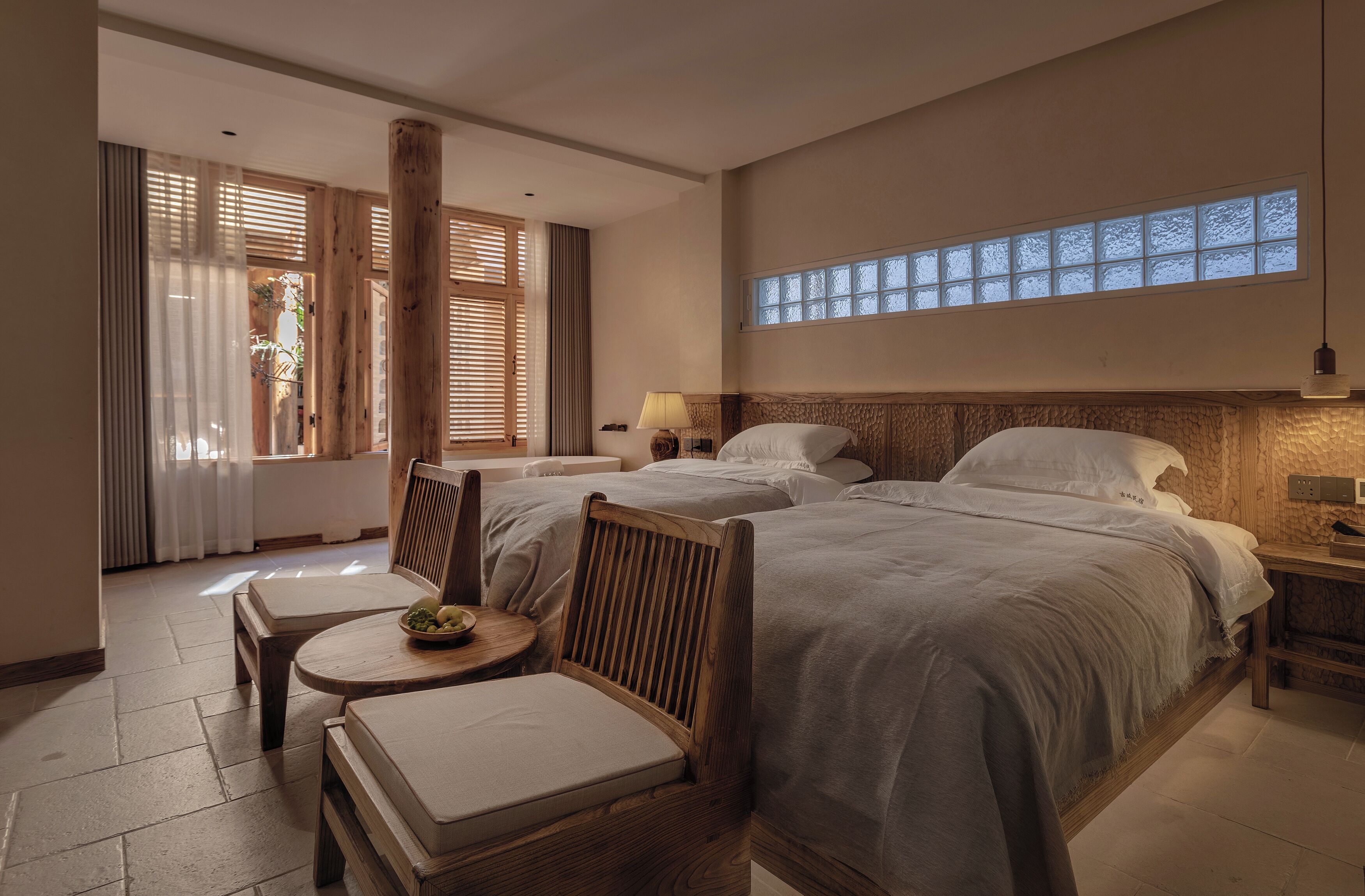 Classic Twin Room, Courtyard View | Down comforters, minibar, blackout drapes, iron/ironing board