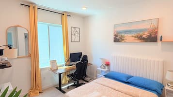 1 chambre, fer et planche à repasser, Wi-Fi, literie fournie