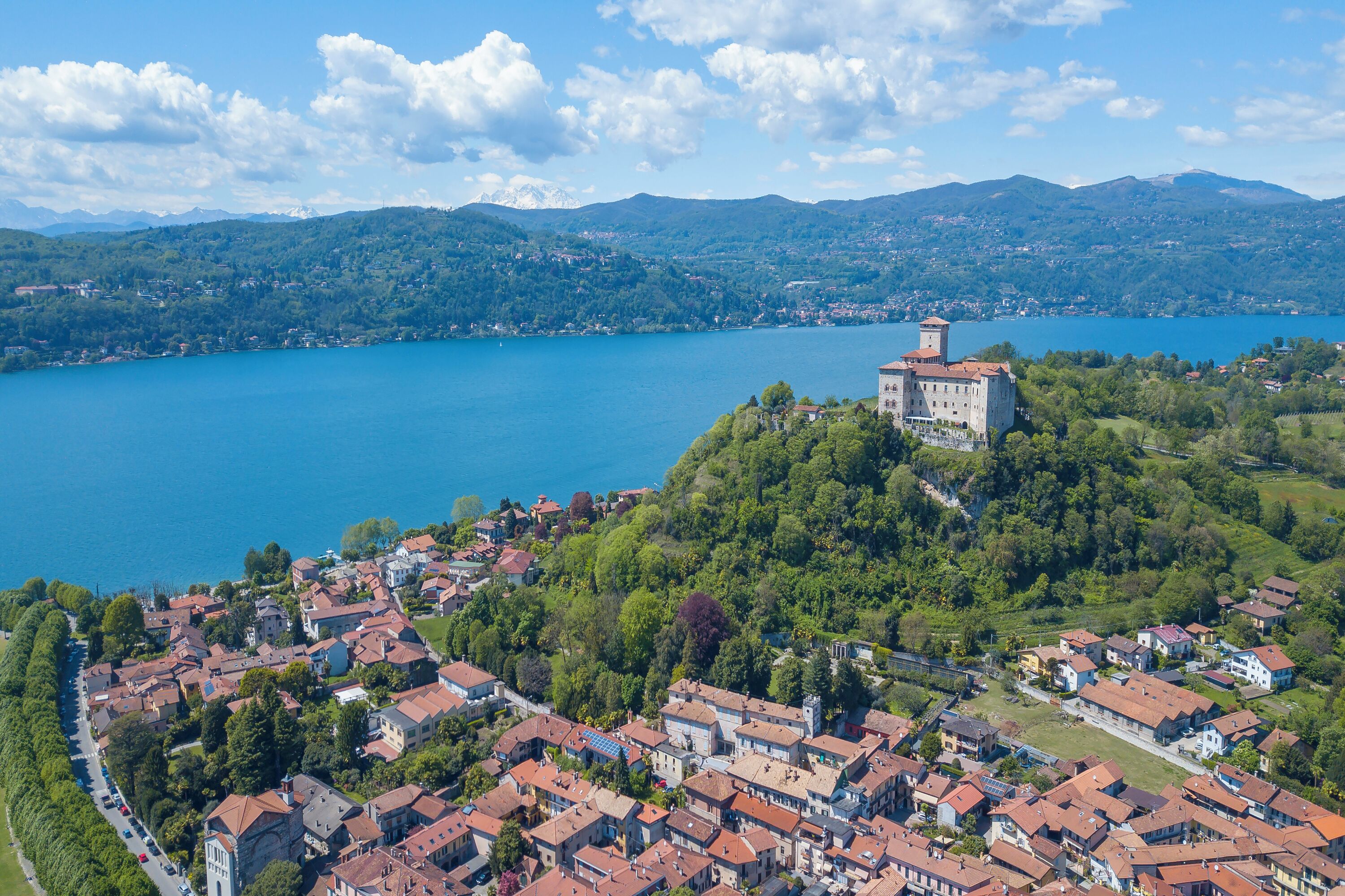 The historic Rocca (fortress) in Angera