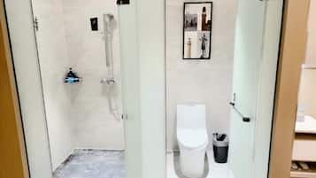 Chambre Standard avec lits jumeaux, vue ville | Salle de bain | Douche, articles de toilette gratuits, sèche-cheveux