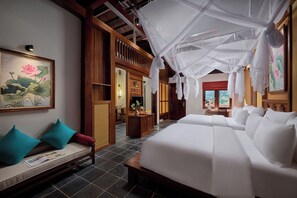 Hypo-allergenic bedding, free WiFi, bed sheets - Hang Mua Ecolodge Ninh Hoa (Hoa Lu)
