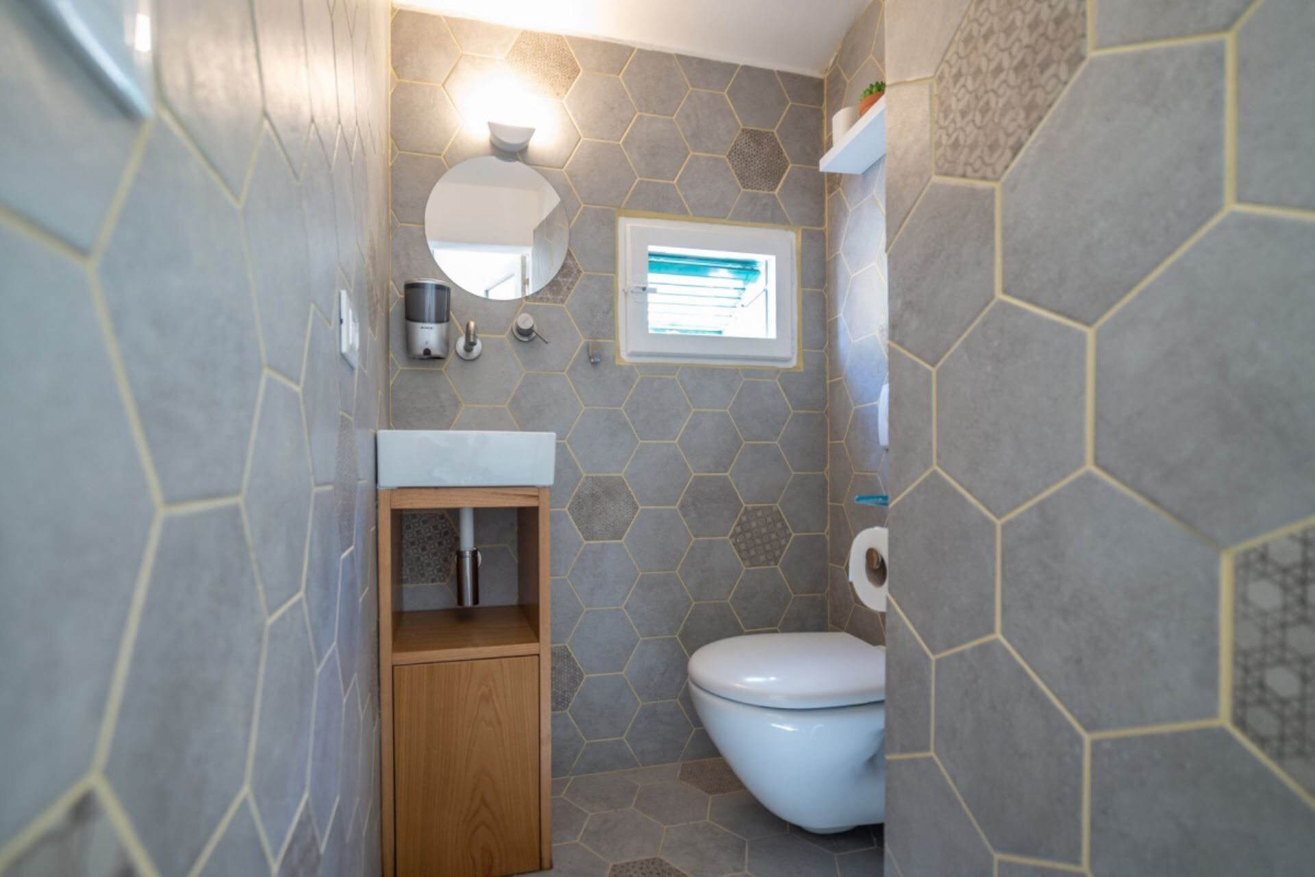 Shower, hair dryer