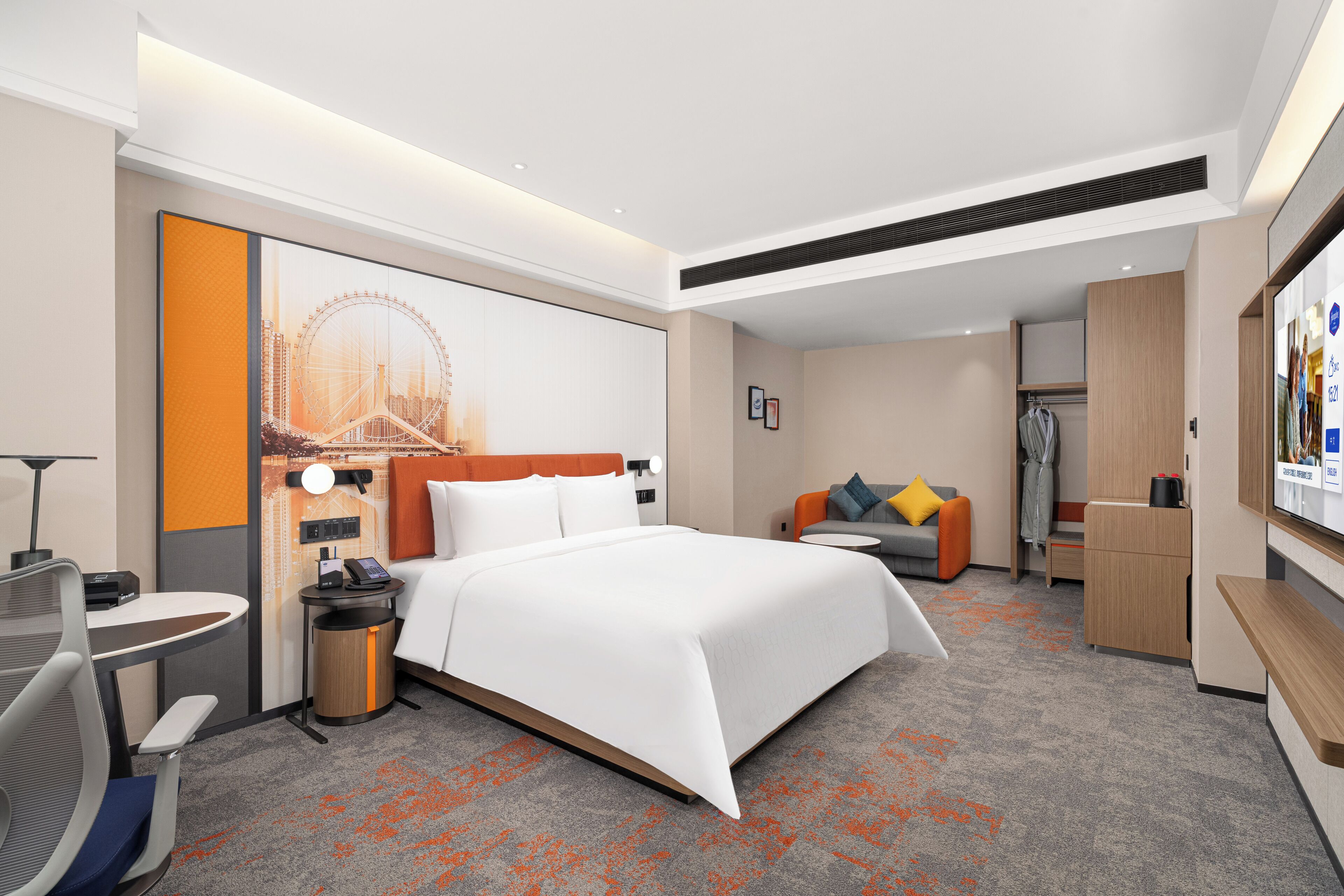 Luxury Double Room Single Use, City View | Down duvets, desk, laptop workspace, blackout curtains