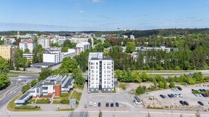 Front of property - Top floor 1BR Apt with Balcony & AirCon (Lahti)