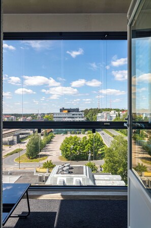 Comfort Apartment, City View | Balcony view - Top floor 1BR Apt with Balcony & AirCon (Lahti)