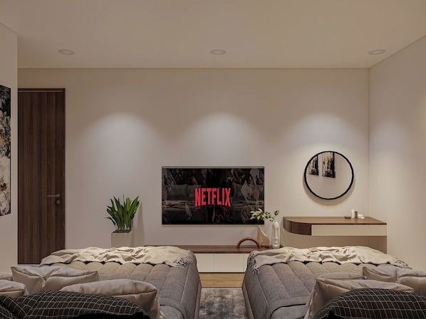 Habitación ejecutiva con 2 camas individuales, vistas a la ciudad | Spa