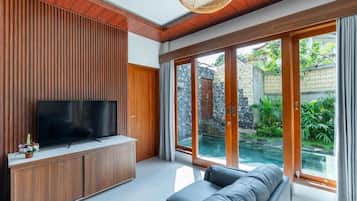 Villa, Balcony, Garden View | Living area