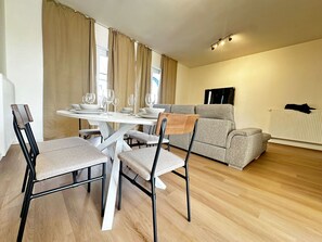 Dining - 15-Min Walk to Ghent Center | Stylish 2BR Apartment with Living Room (Ghent)