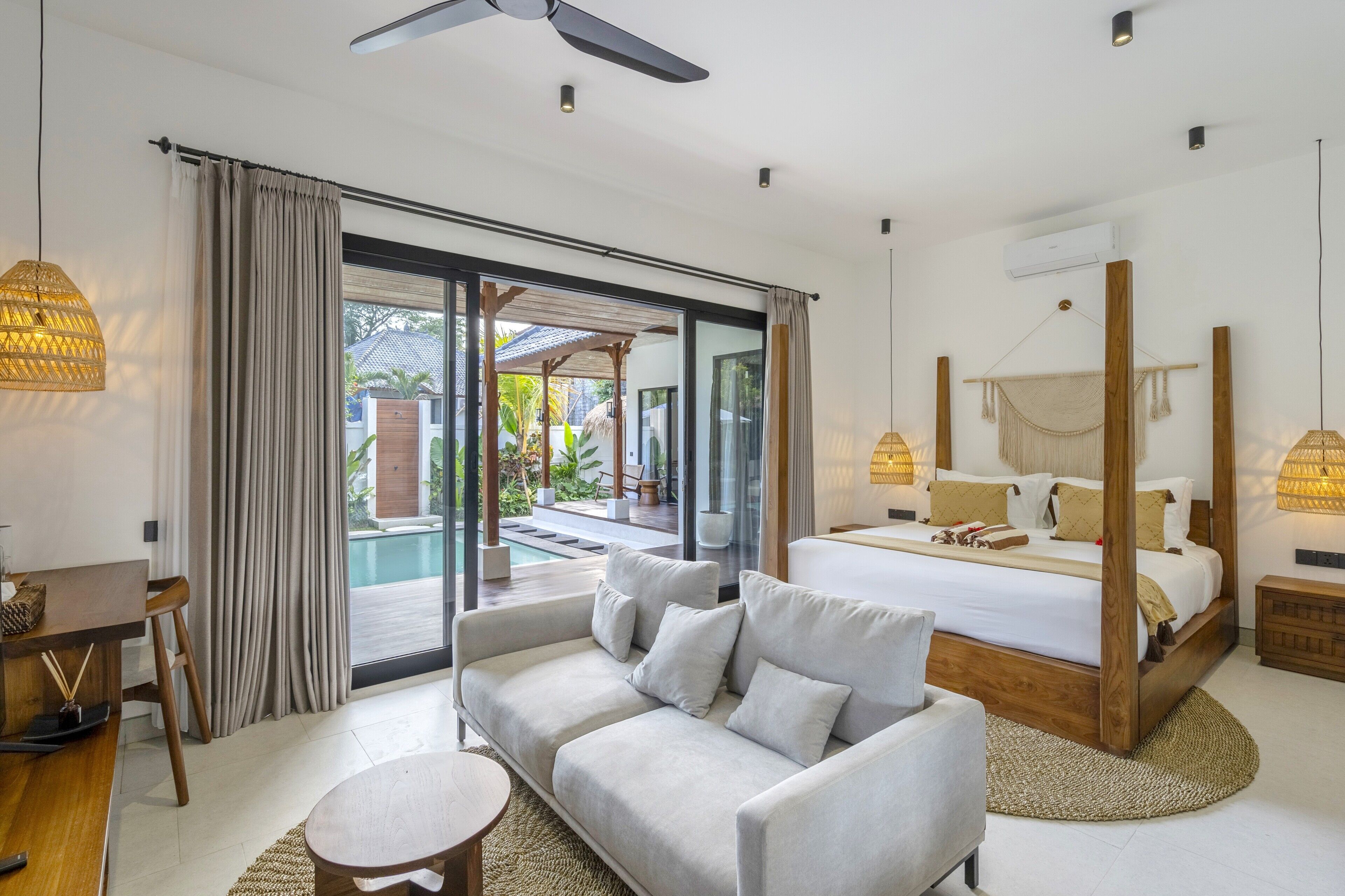 Luxury Villa, Pool View | Egyptian cotton sheets, premium bedding, in-room safe