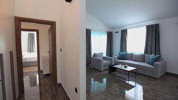 Appartamento Luxury, 3 camere da letto, aria condizionata, vista mare | Area soggiorno