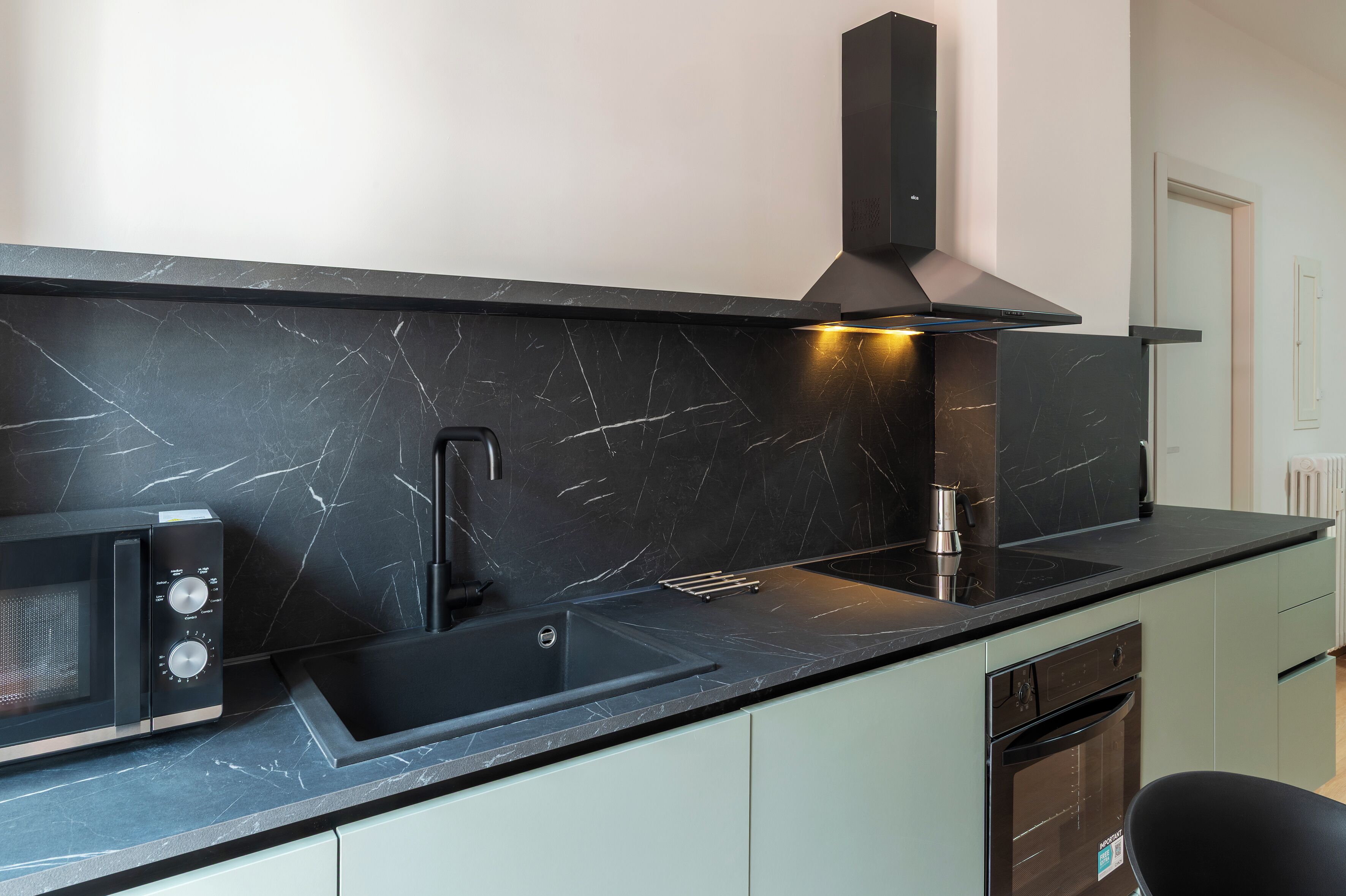 Comfort Apartment, 2 Bedrooms, Balcony | Private kitchen | Espresso maker, fridge, microwave, oven