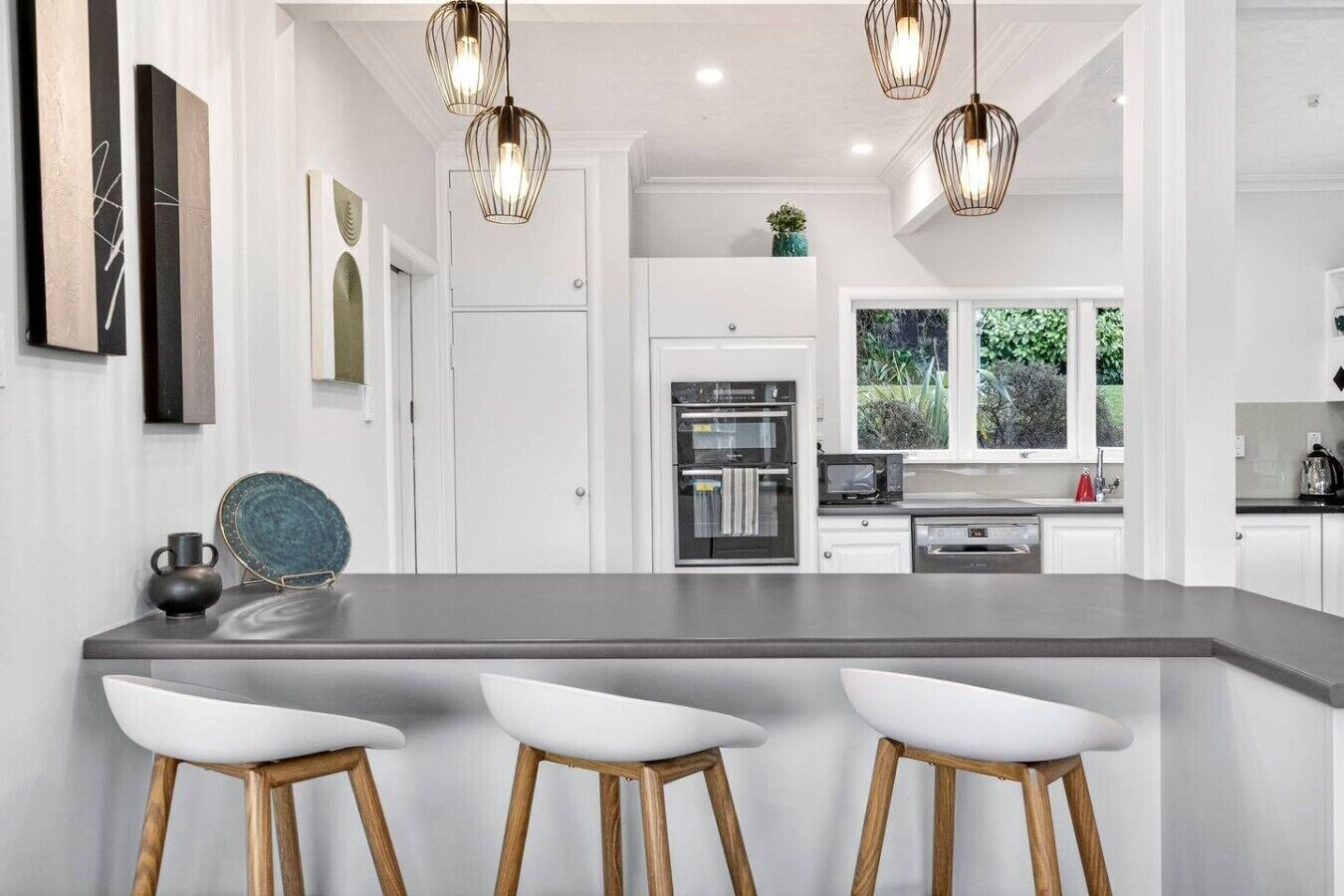 Fridge, microwave, dishwasher, toaster