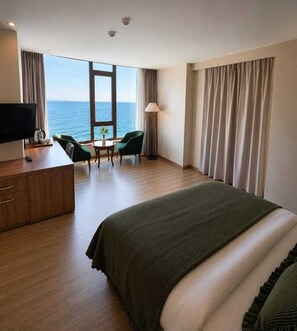 Quarto casal luxo, vista para o mar