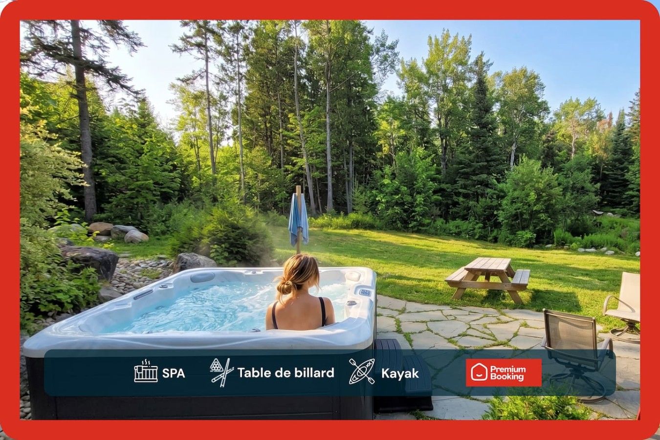 Outdoor spa tub