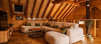 Chalet d’architecte avec spa et vue panoramique 3 chambres, espace enfants