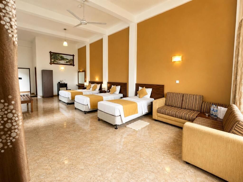 Habitación familiar, balcón, vista a la montaña | Interior