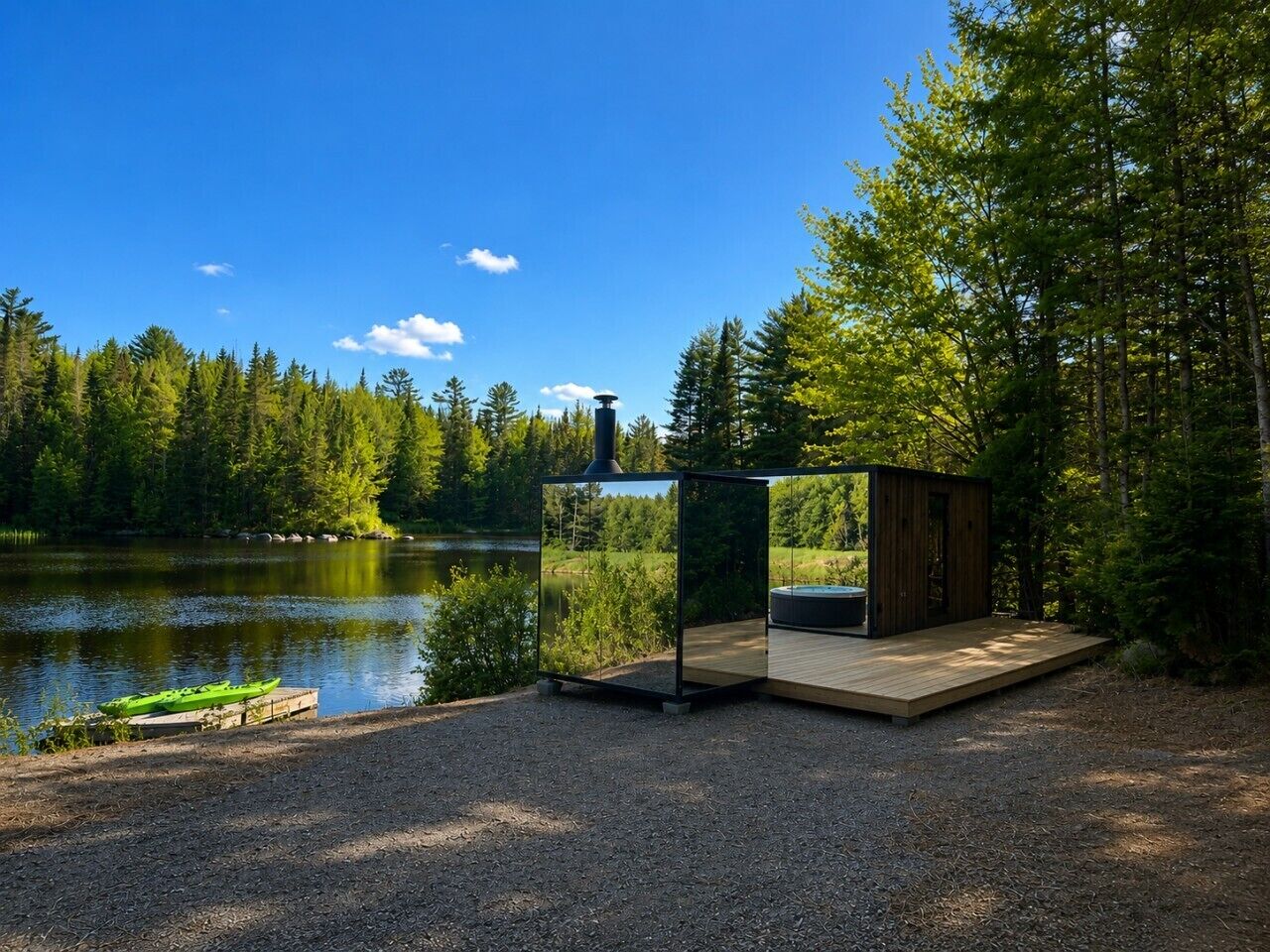 Blue Spruce Mirror House and Sauna