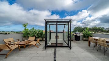 Design Villa, 2 Bedrooms, Private Pool | Tempat makan luar