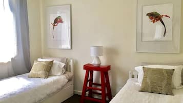 2 bedrooms, iron/ironing board, travel cot, bed sheets