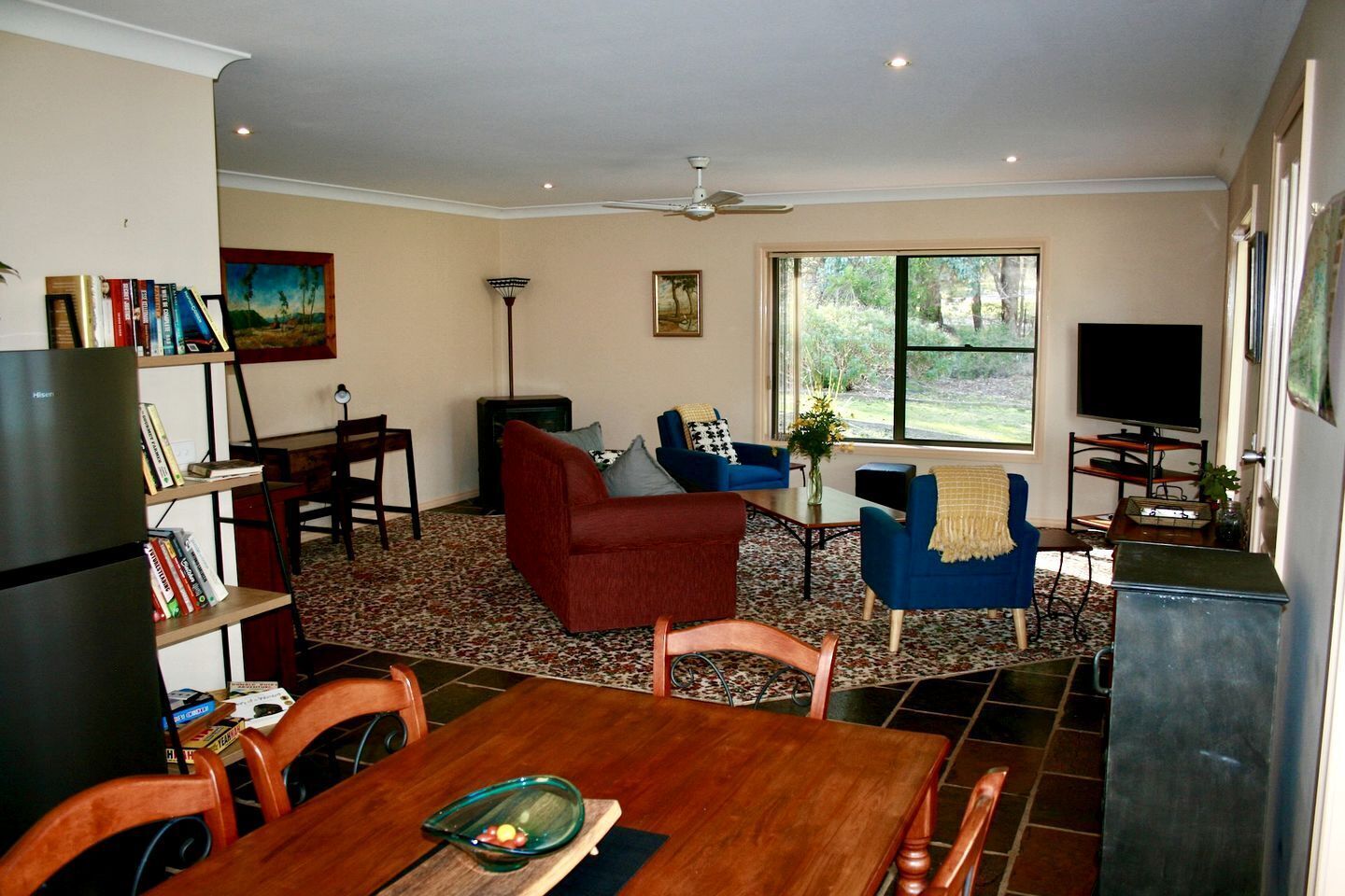 TV, fireplace, DVD player
