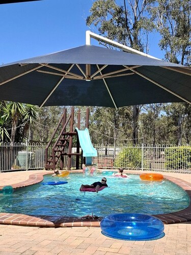 Country Farm Escape with Petting Animals, Playground & Pool in Queensland, Australia