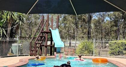 Country Farm Escape with Petting Animals, Playground & Pool in Queensland, Australia