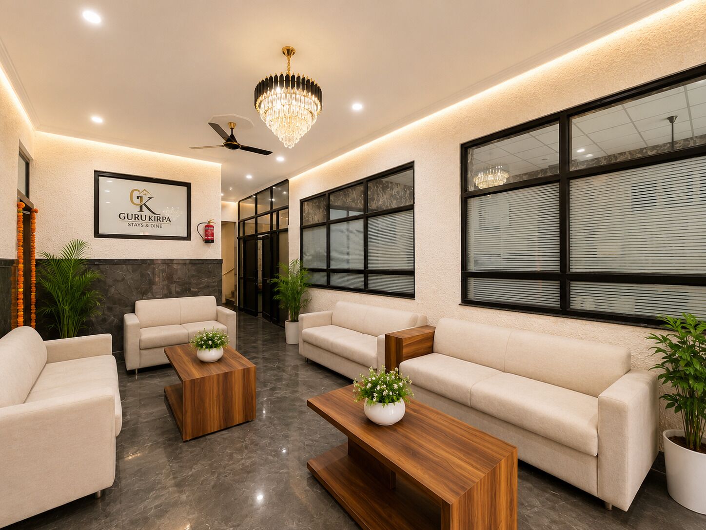 Sala de estar en el lobby