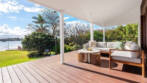 Terrace/patio - Island Oasis – absolute waterfront, boat ramp, firepit (Comerong Island)