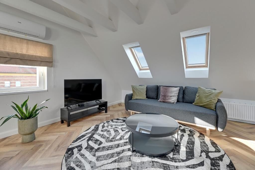 Family Apartment, Balcony | Living area | Smart TV