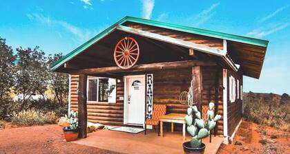 Rustic Cabin Rental with Porch at Foot of Abajo Mountains near Moab, Utah