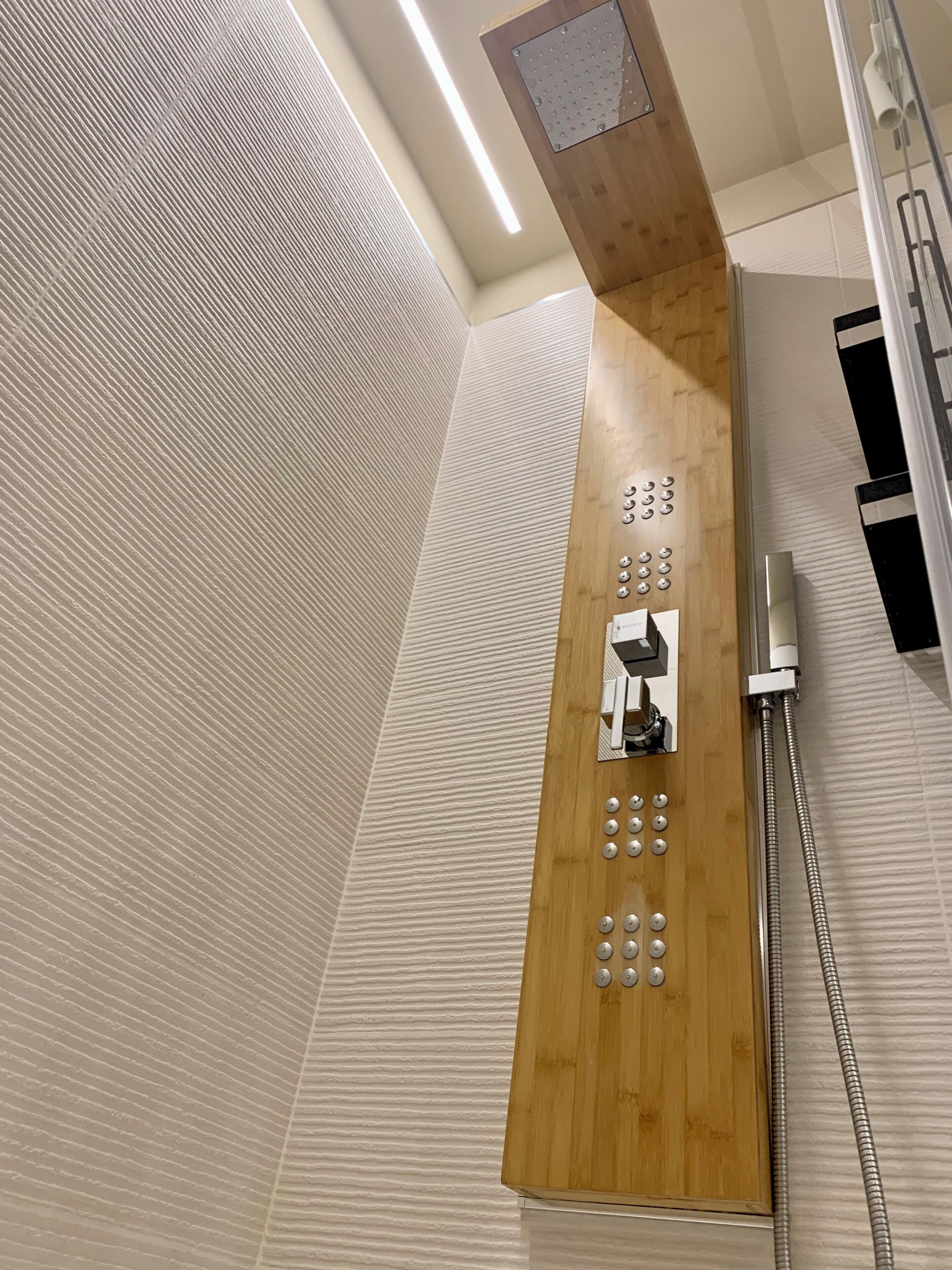 Hair dryer, bidet, towels, soap