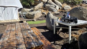 屋外ダイニングエリア