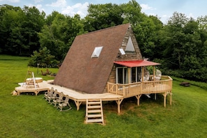 Exterior - Amazing A-Frame with ATV on a Private Retreat for an Unforgettable Escape in the Catskills near Roscoe, New York (Roscoe)