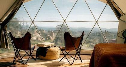 Enchanting Dome Glamping with Mountain and Pacific Views Near Fallbrook in Southern California