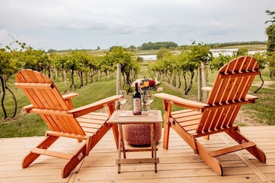 Rustic Vineyard Glamping Tent with Wine Tastings near Lakes and Trails in Currie, Minnesota