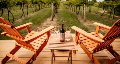 Rustic Vineyard Glamping Tent with Wine Tastings near Lakes and Trails in Currie, Minnesota