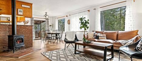TV, fireplace, DVD player
