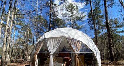 Artistic Dome Haven Nestled in the Woods near Lake Oconee, Georgia