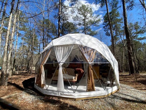 Artistic Dome Haven Nestled in the Woods near Lake Oconee, Georgia