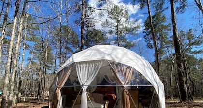 Artistic Dome Haven Nestled in the Woods near Lake Oconee, Georgia