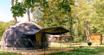 Idyllic Geodesic Dome Sanctuary near Schoharie Creek in New York