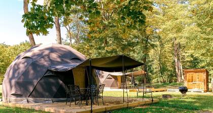 Idyllic Geodesic Dome Sanctuary near Schoharie Creek in New York