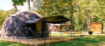 Idyllic Geodesic Dome Sanctuary near Schoharie Creek in New York