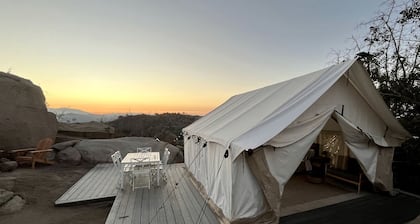 Romantic Mountain Tented Cabin with Spacious Interior and Spectacular Sunsets in California