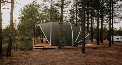 Scenic Glamping Tent with Orchard & Farm Animals near Mountainair in Torreon, New Mexico