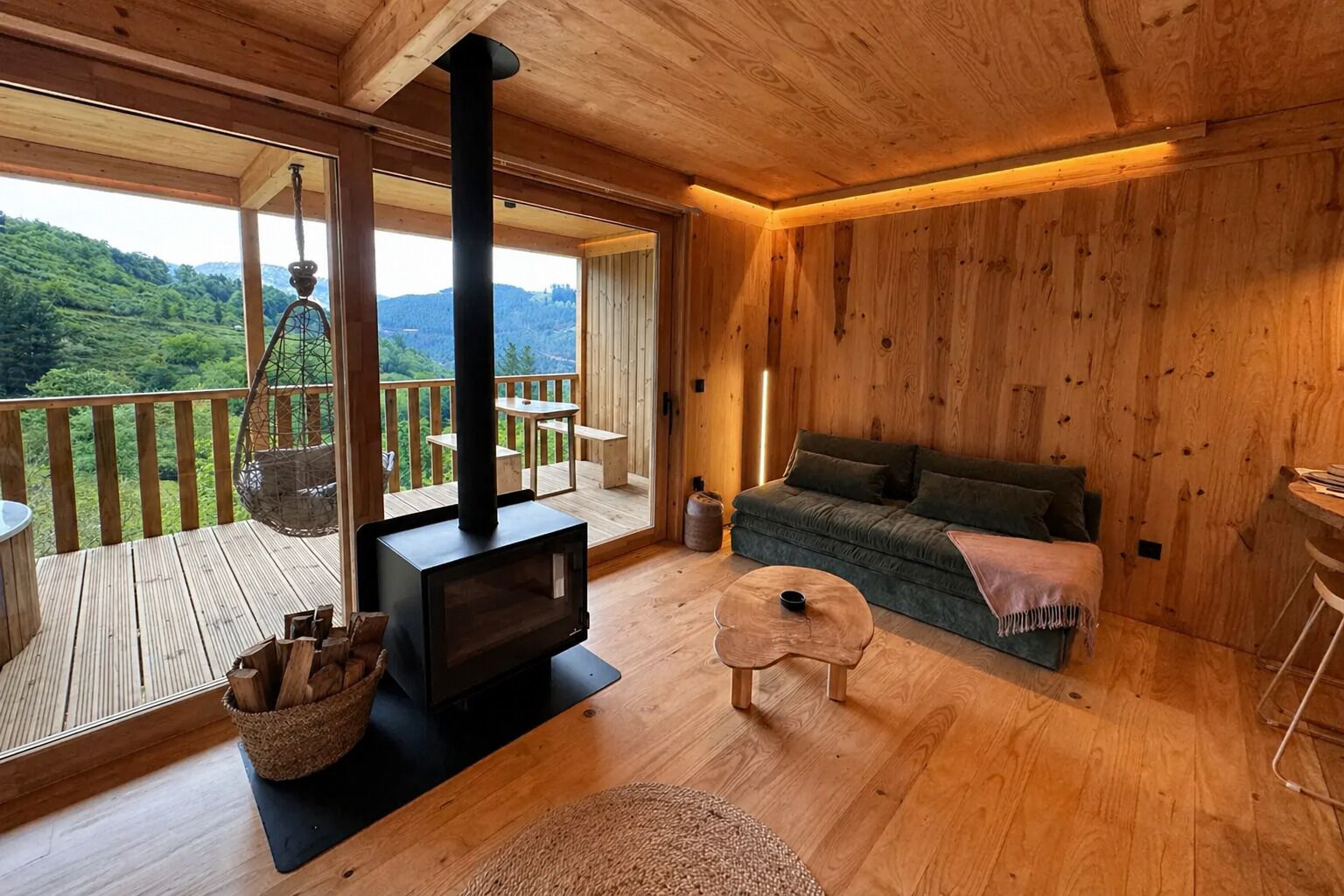 Smart TV, fireplace