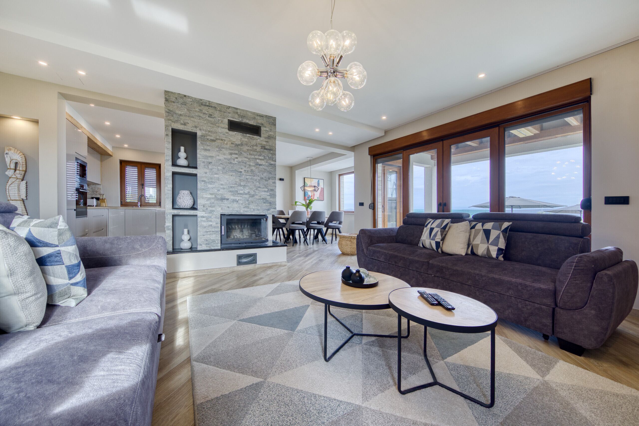 TV, fireplace, video games, books