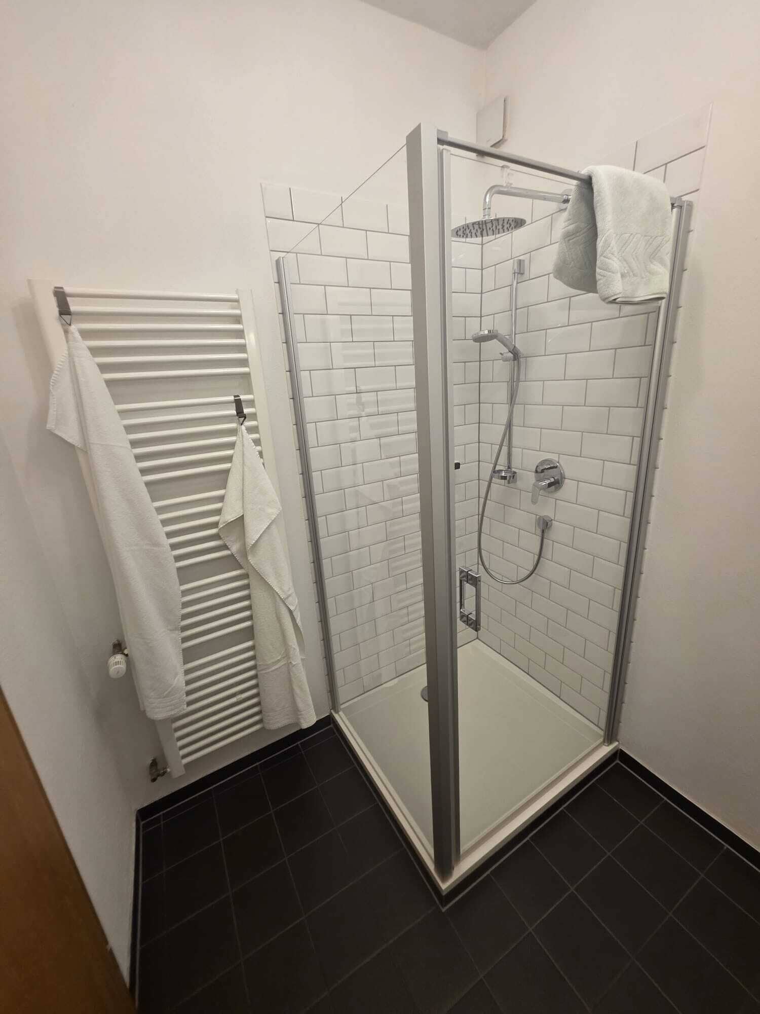 Doppelzimmer, Balkon, Flussblick | Badezimmer