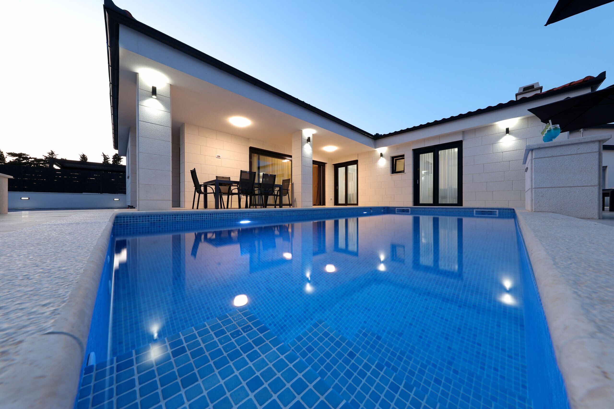 A heated pool