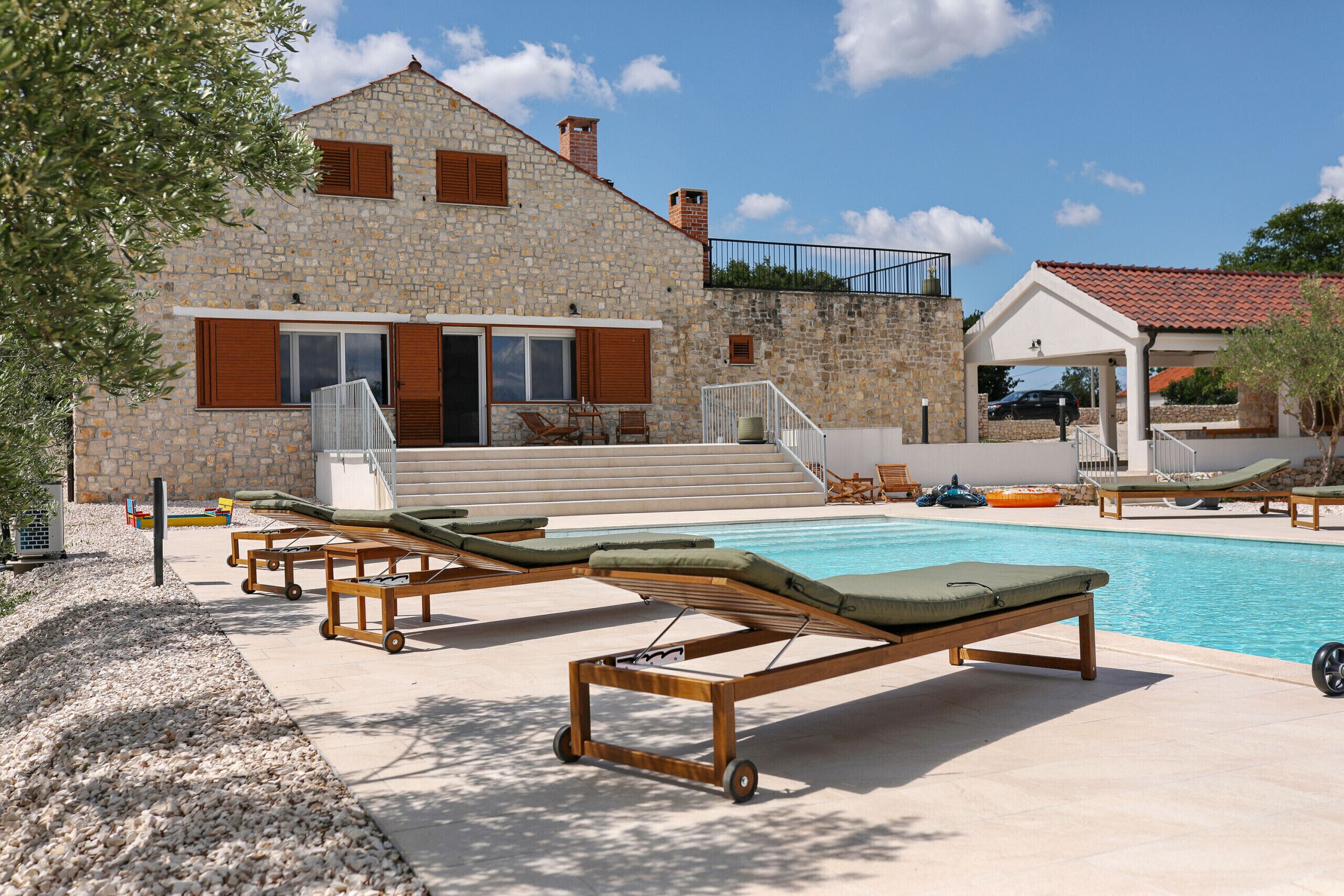 A heated pool
